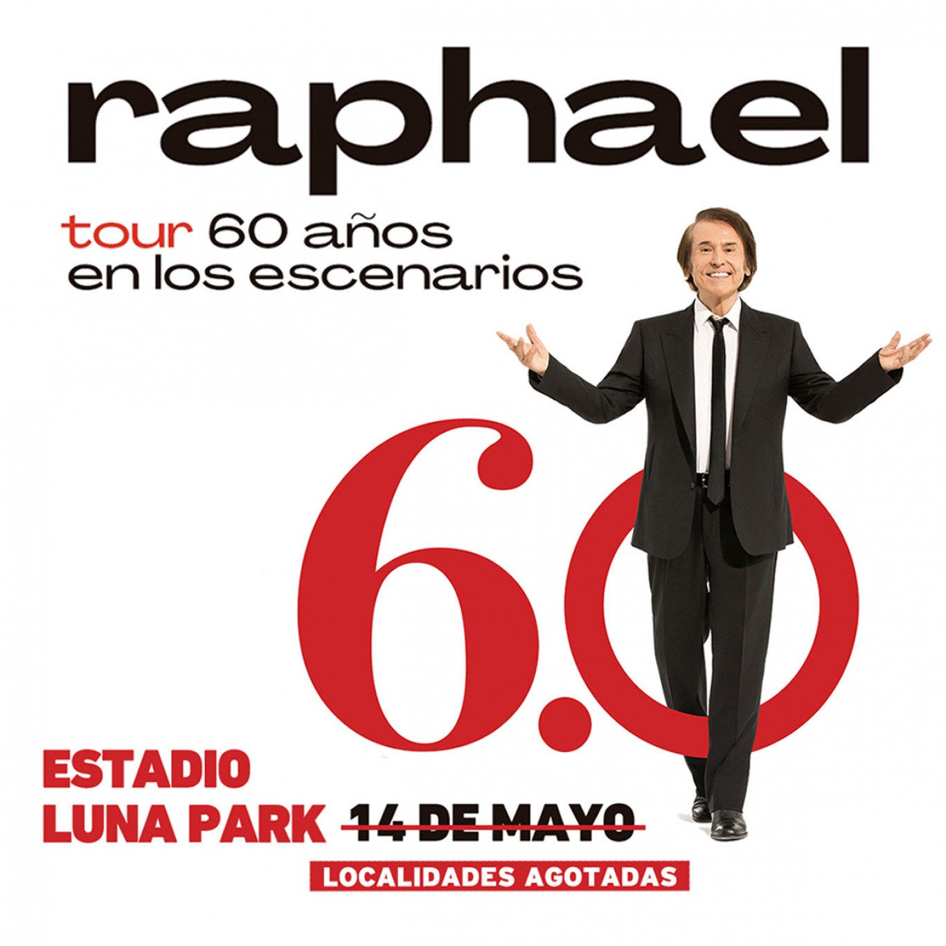 Con localidades agotadas, Raphael se presenta en el Luna Park para festejar sus 60 años de carrera