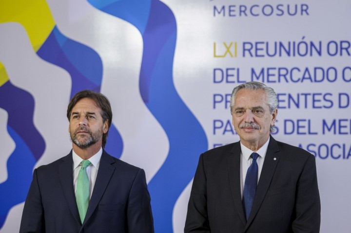 Mercosur: Alberto Fernández acusó a Lacalle Pou de querer "romper" el bloque