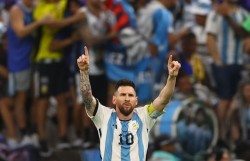 Messi celebró la clasificación a semifinales: 